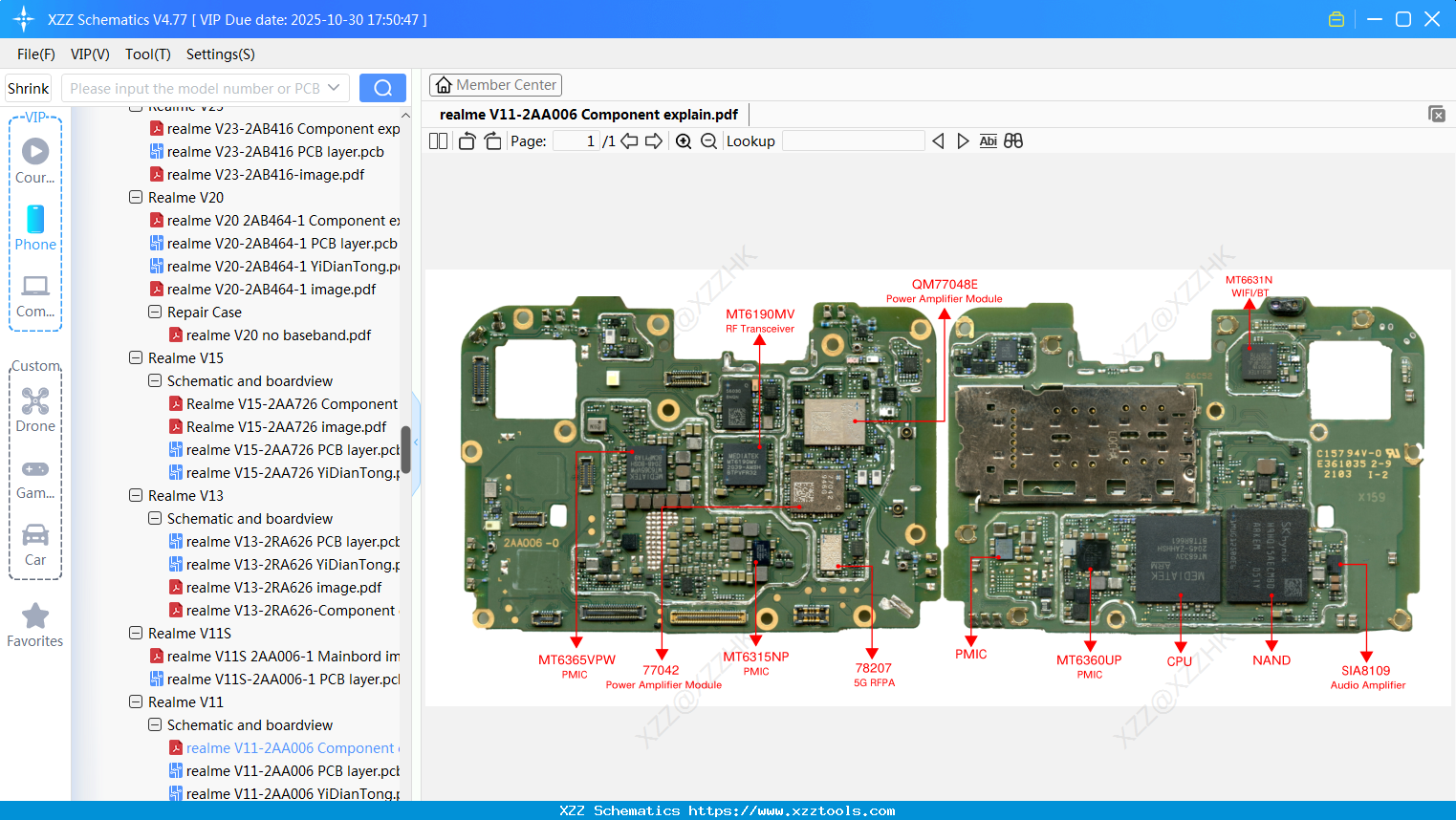 Realme V11-2AA006 Component Explain